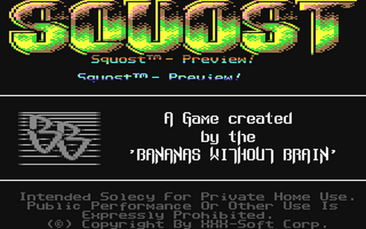 C64 GameBase Squost_[Preview] [XXX-Soft_Corp.] 1993